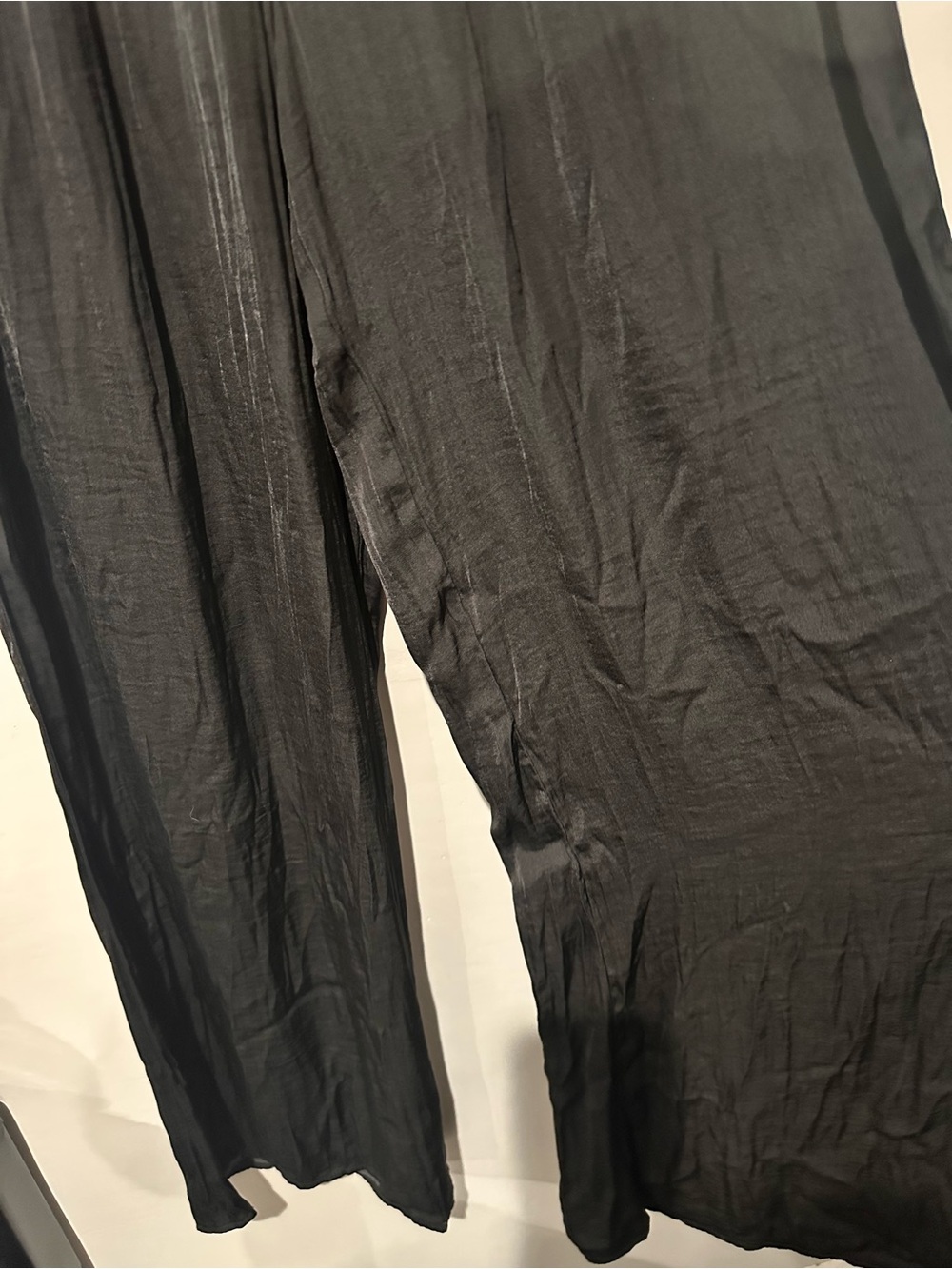 Zara Black Wide-Leg Palazzo Pants - Picture 6 of 9
